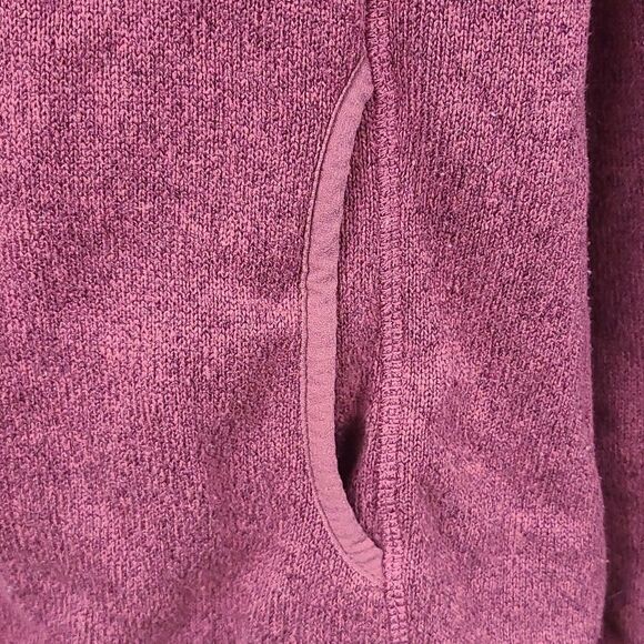 Eddie Bauer Women's Radiator Fleece Full-Zip Mock Sweatshirt Hiking Jacket Wine - Picture 6 of 8